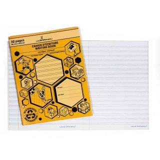 Cahier d'écriture, interligné, 32 pages, 9 x 7", LG20, jaune