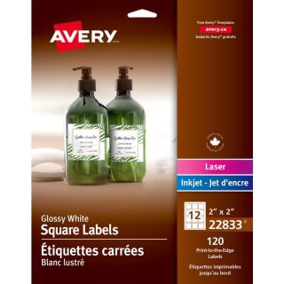 Étiquette Avery carré 2 x  2 po.