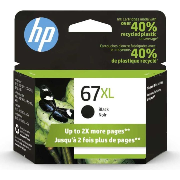HP 67 XL original, encre noir, 3YM57AN, ~ 240 pages