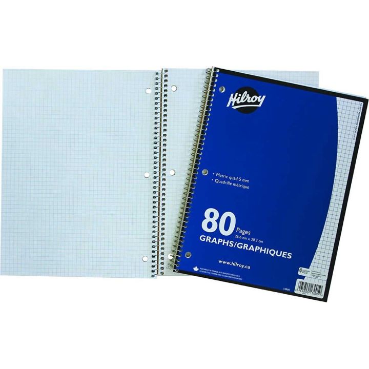 Cahier à reliure spirale Quadrillé 5 mm, 80 pages
