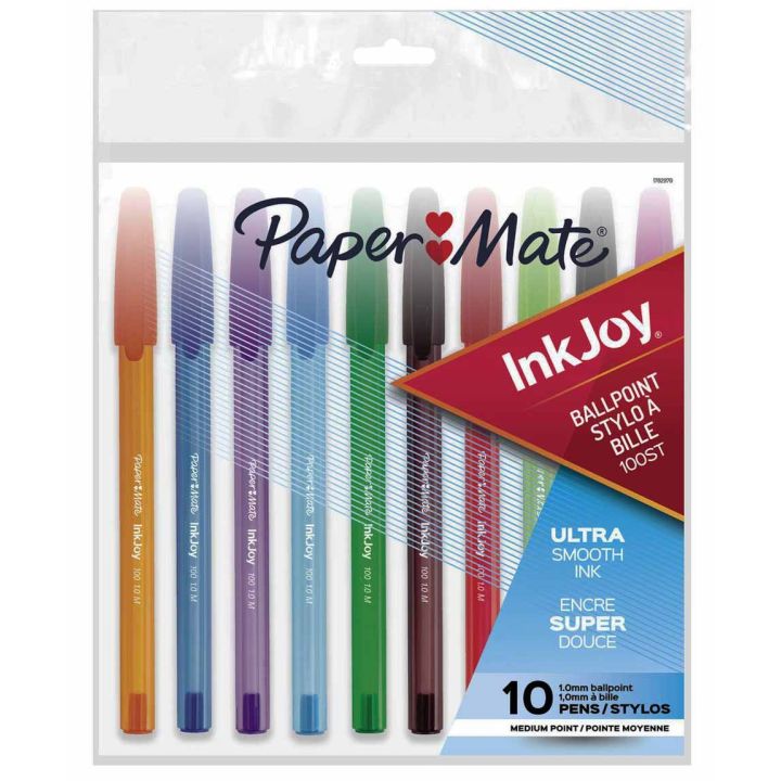 Stylos à bille InkJoy couleurs variées, 10/pqt