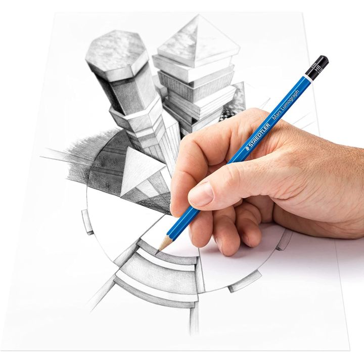 Crayons à dessin Lumograph, 6B, 5B, 4B, 3B, 2B, H, HB, F, H, 2H, 3H, 4H