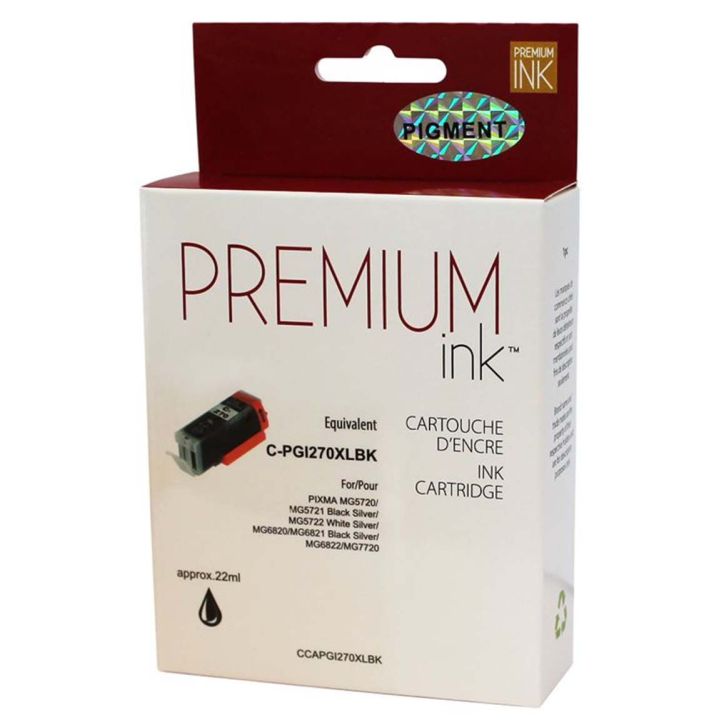 Canon PGI-270XL Noire pigmentée compatible Premium Ink