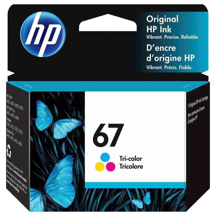 HP 67 cartouche orignal encre tricolore, 3YM55AN, ~100 pages