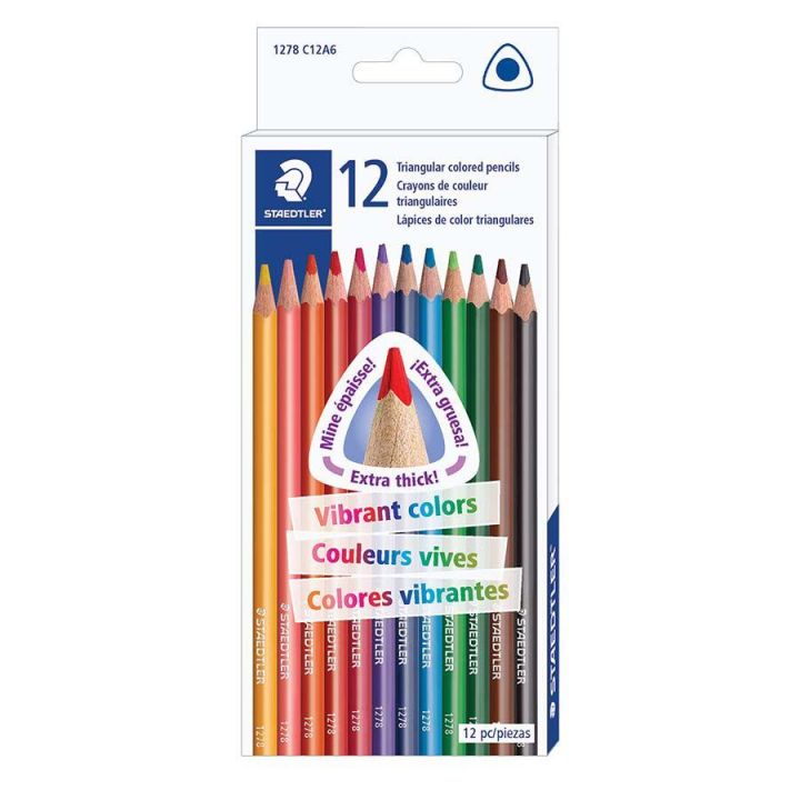 Crayons de couleur Staedtler, 12/boite