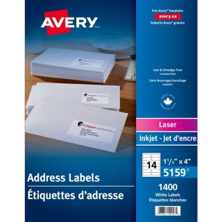 Étiquettes Avery®, laser, 8-1/2 x 11 po, 05159