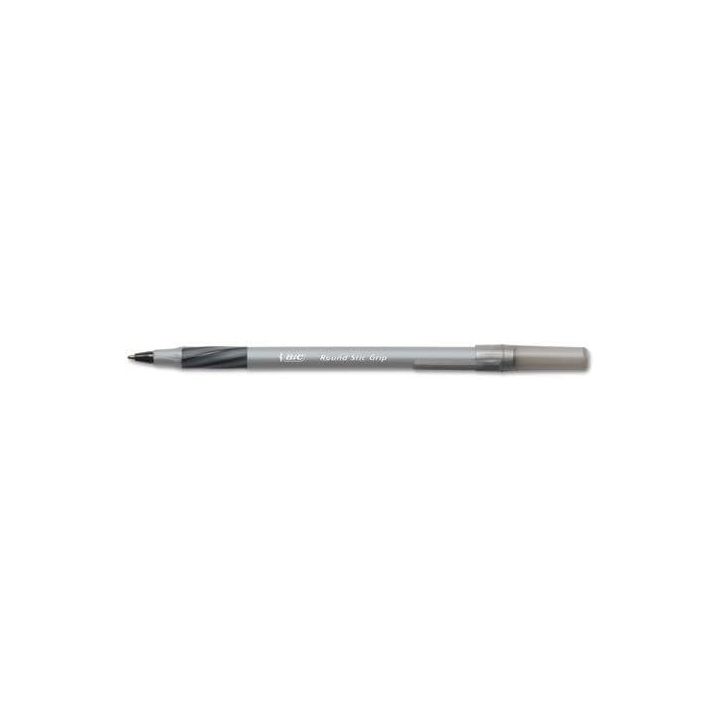 Stylo-bille Bic Round Stic Grip avec prise en caoutchouc pour le confort