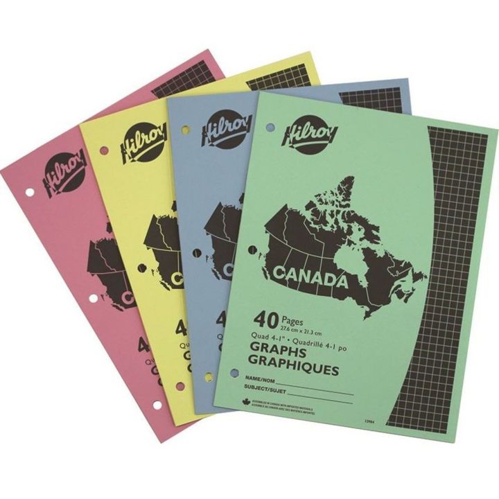 Cahier Canada Quadrillé pour graphiques, 40 pages