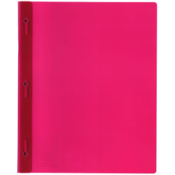 Duo-tang en poly souple, rouge, 3 attaches