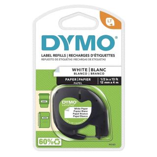 Ruban d'impression LetraTag Papier, noir sur blanc