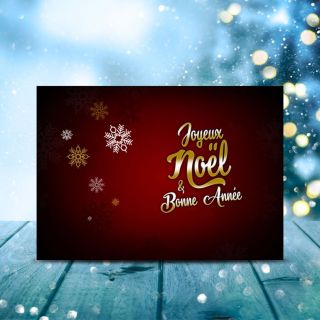 Cartes de voeux avec estampage métallique