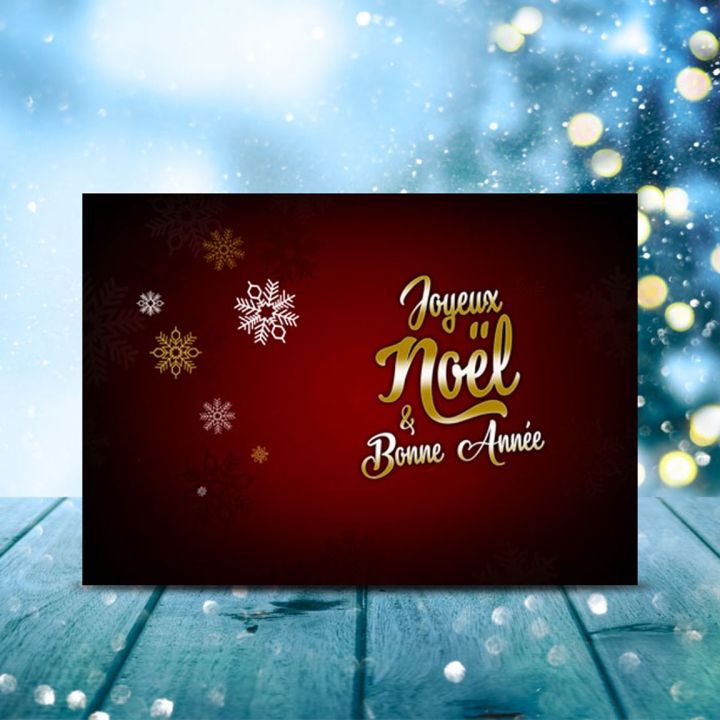 Cartes de voeux avec estampage métallique