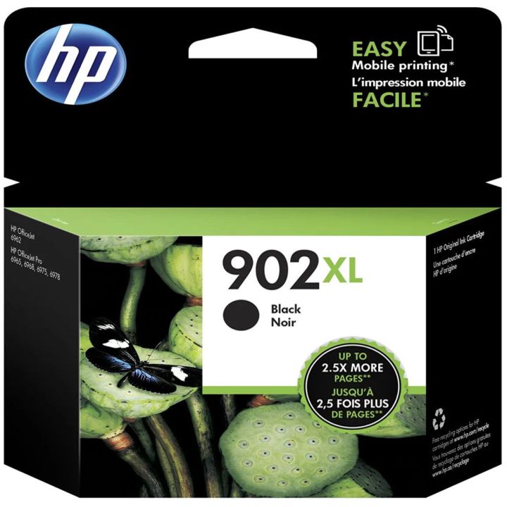 HP 902 Cartouche d'encre XL noire d'origine, haute rendement