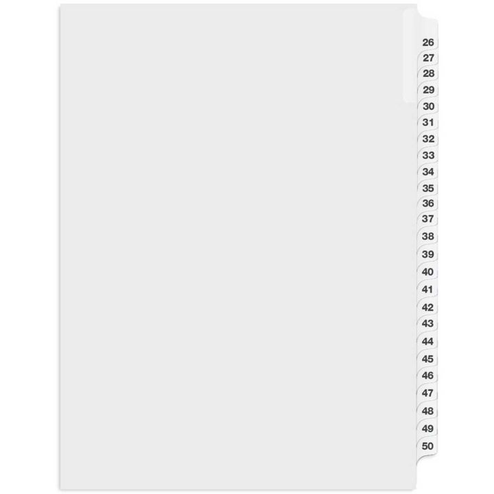 Index blanc juridique 26 - 50