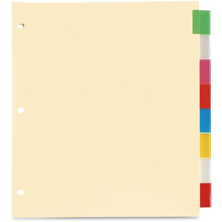 Intercalaires avec insertions Oxford, 8-1/2 x 11, 8 onglets couleurs