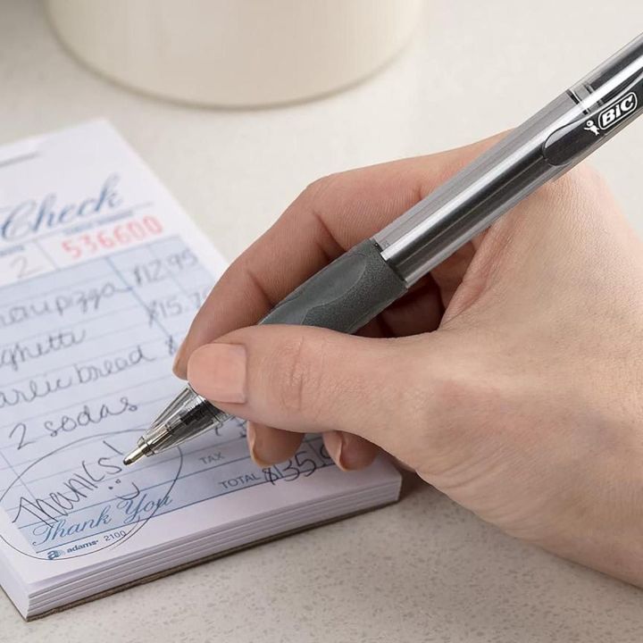 Stylo-bille Bic, rétractable à pointe 1.6 mm, encre noir