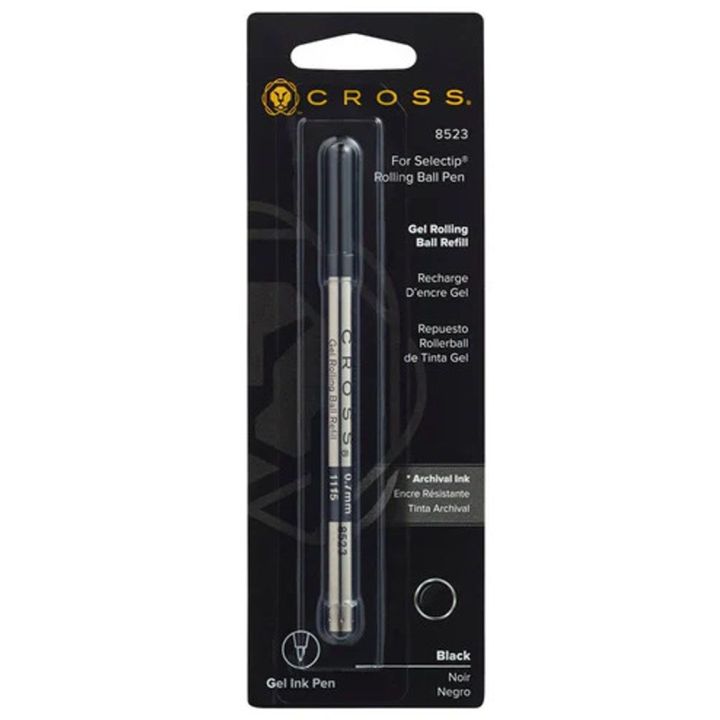 Recharge pour stylo à bille roulante Cross® 8523, 1/Paquet, noir