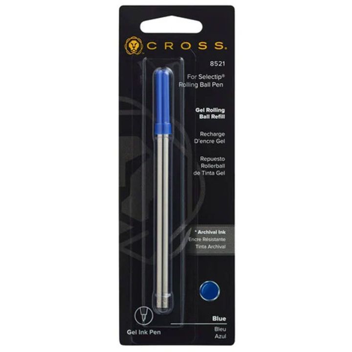 Recharge pour stylo à bille roulante Cross® 8521, 1/Paquet, bleu