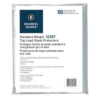 Protèges-feuille de qualité standard à chargement par le haut, Business Source