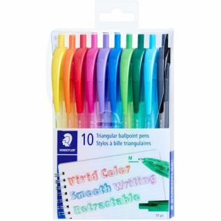 Stylos rétractables à bille triangulaires Staedtler