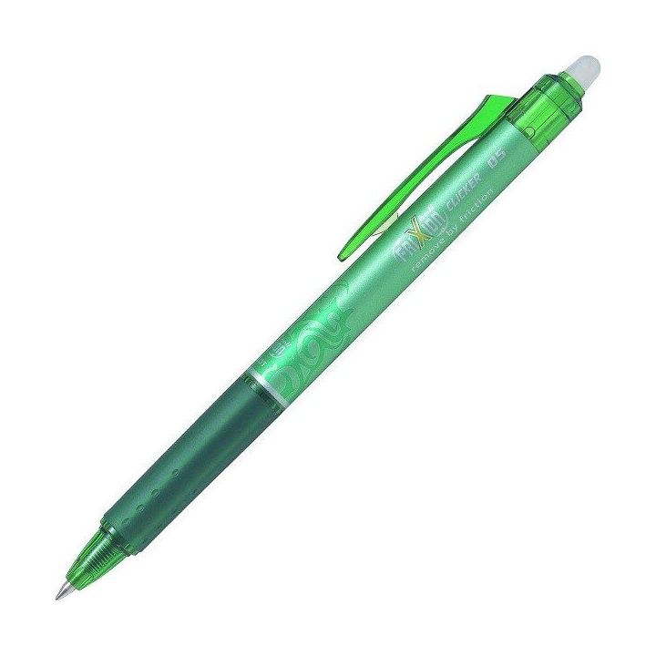 Stylo Clicker retractable Frixion effaçable, encre gel 0.5 mm, vert