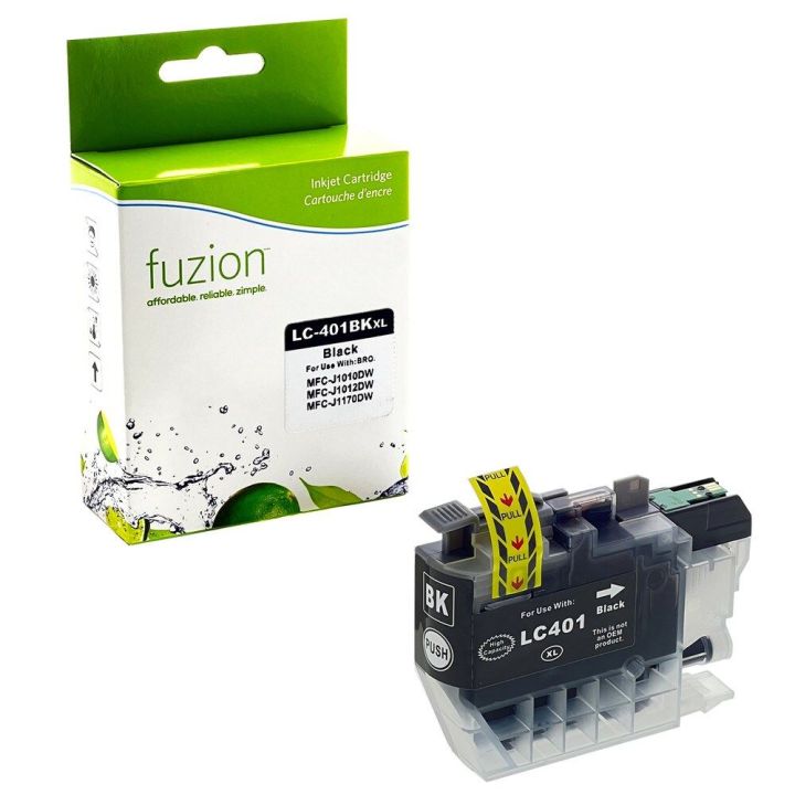Brother LC401, compatible jet d'encre, encre noir, format XL