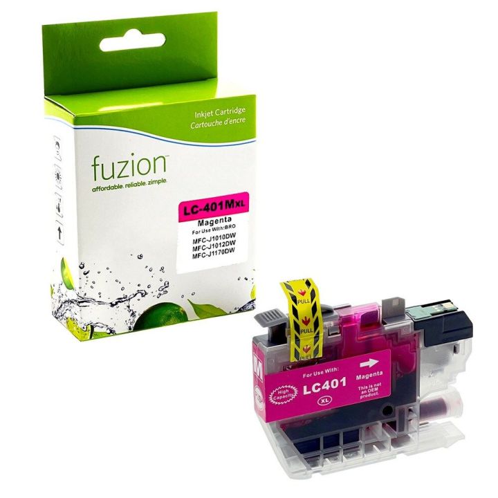 Brother LC401, compatible jet d'encre, encre magenta, format XL