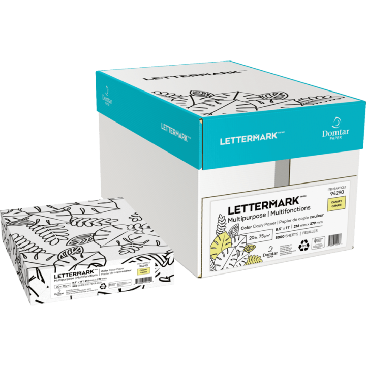 Lettermark - Papier pastel de couleur, 8.5 x 11, 20 lb, 500/pqt