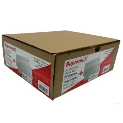 500 enveloppes sécurité autocollantes no.10