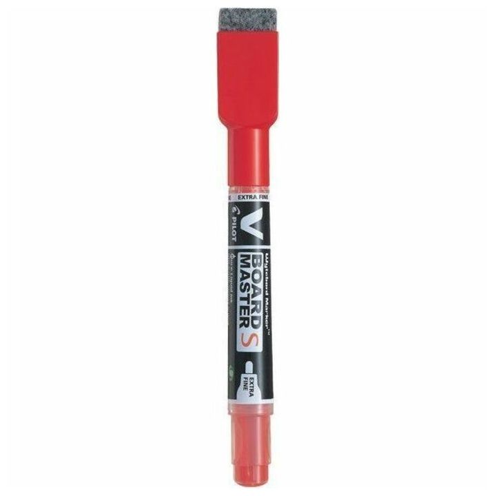Marqueur effaçable à sec Pilot BeGreen V-Board Master Slim avec gomme, rouge