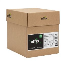 Caisse 2500 papiers feuilles recyclés Offix, format lettre, 20 lb