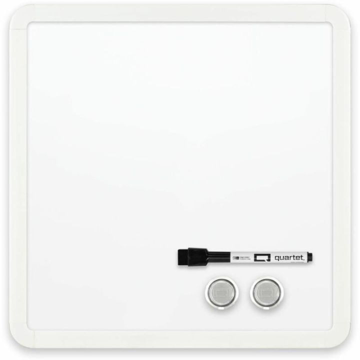 Tableau magnétique blanc Quartet effaçable à sec, 12 x 12 po.
