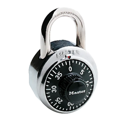 Cadenas à combinaison Master Lock®, noir/chrome