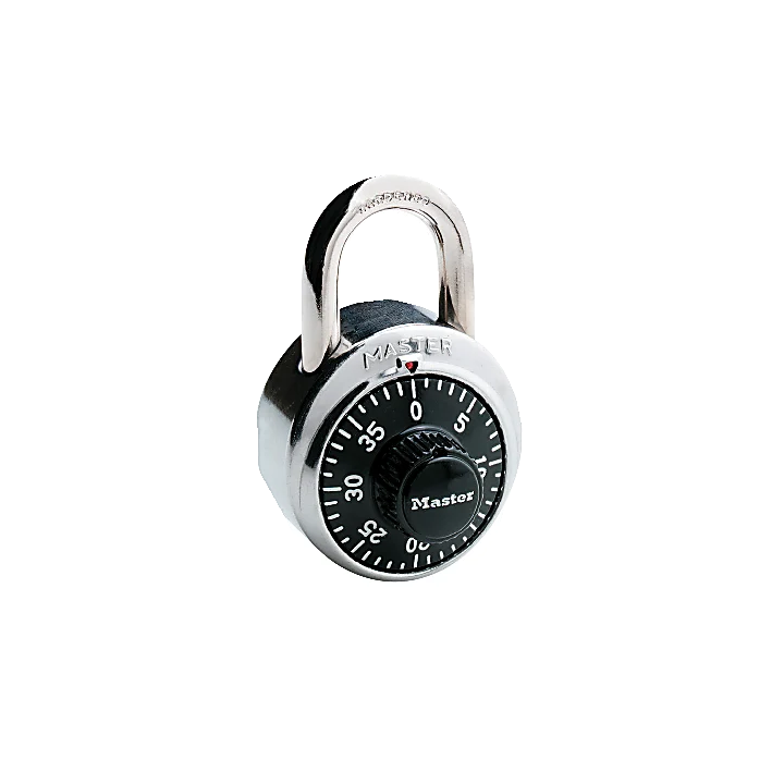 Cadenas à combinaison Master Lock®, noir/chrome