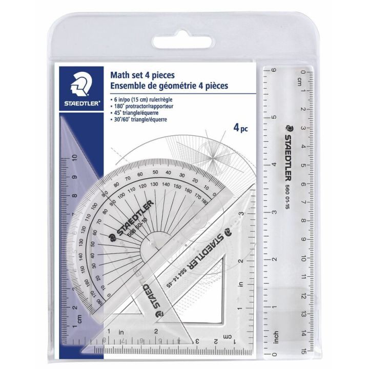 Ensemble de géométrie Staedtler, 4 pièces.