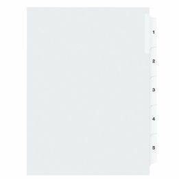 Intercalaire index juridique 1-5, blanc, sans trou, Davis group
