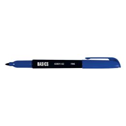 Marqueurs Permanents Basics, pointe fine, encre bleu