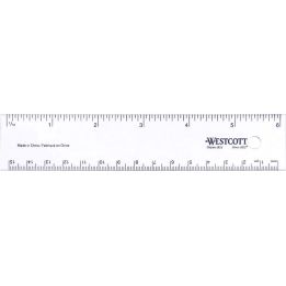 Régle flexible Westcott, transparent en vinyle, 15 cm • 6 pouces