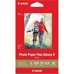 Papier photo Canon, fini lustré, PP-301 PLUS II, 4 x 6 po., 20/pqt