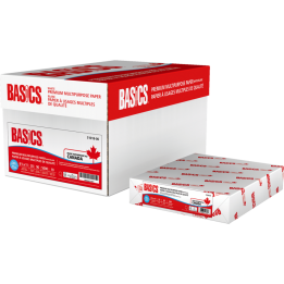 Papier format lettre tout usage Basics® ,Brillance 96, 20 lb, rame de 500 feuilles, 10 pqt/caisse