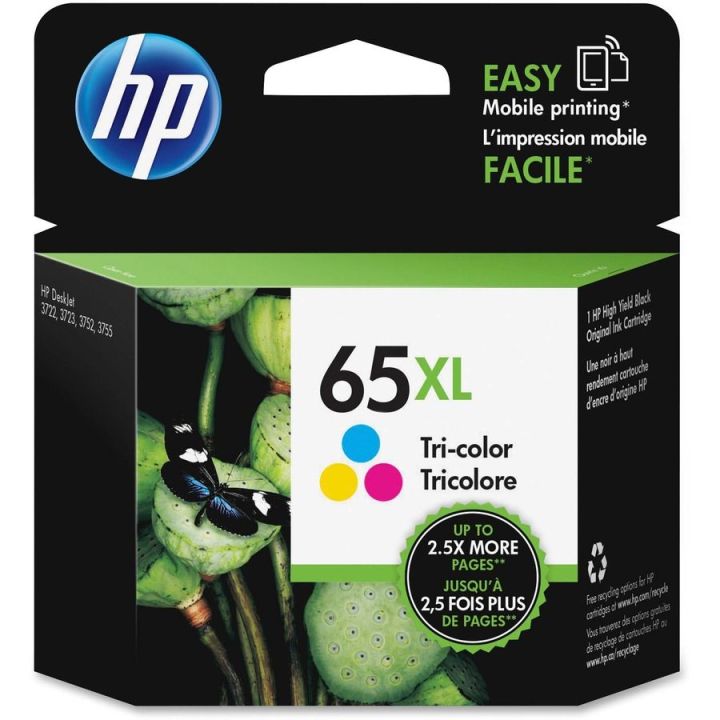 HP 65 XL Cartouche originale encre tricolore, N9K03AN, ~300 pages