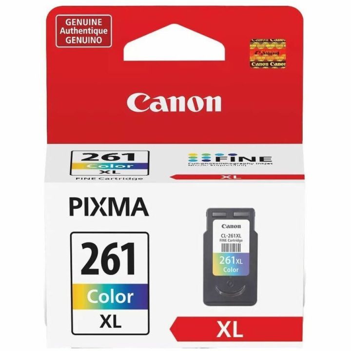 Canon CL-261 XL cartouche originale, encre tricolore, 3724C001, ~300 pages